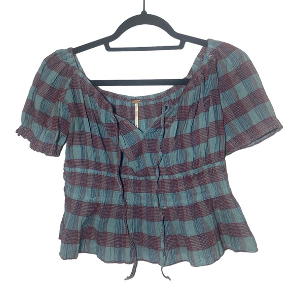 FREE PEOPLE | Vivi Smocked Stripe Top | Size Medium - Picture 4 of 9